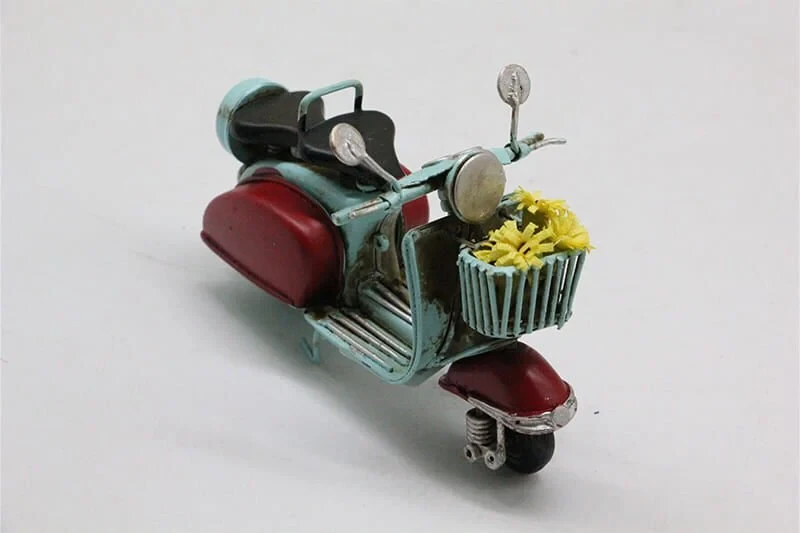 Metal Model Sepetli Vespa Motosiklet