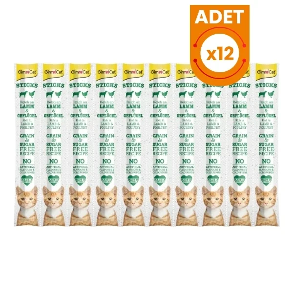 Gimcat Sticks Kuzu ve Tavuk Etli Çubuk Kedi Ödül Maması