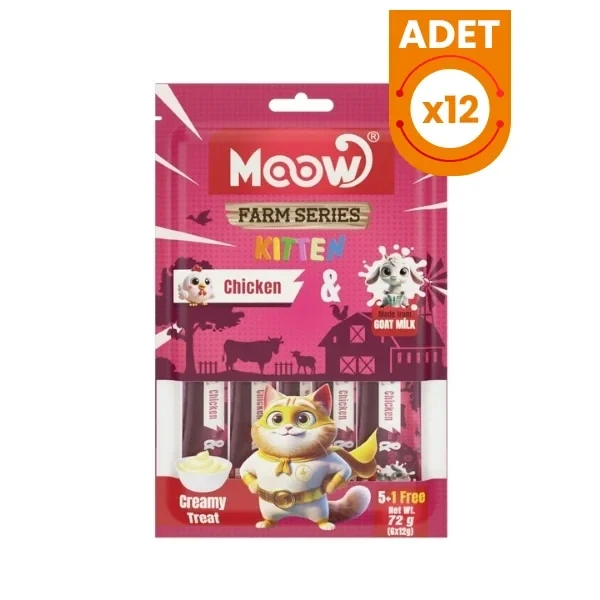Moow Tavuklu ve Keçi Sütlü Yavru Sıvı Kedi Ödül Maması