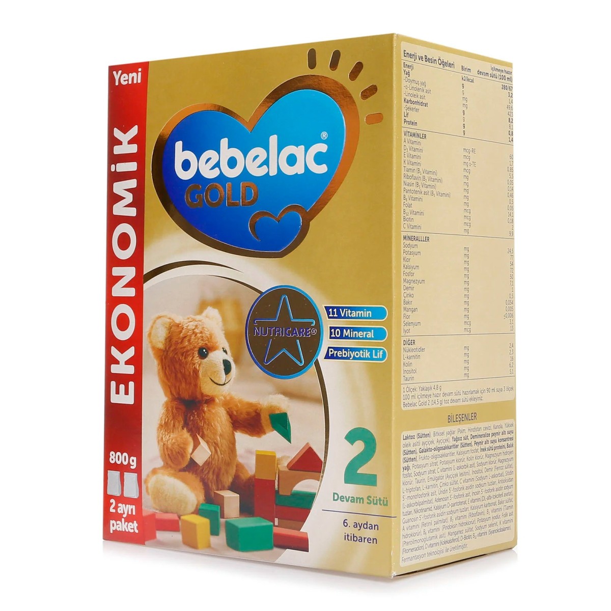 Bebelac Gold 2 Devam Sütü 800 gr 6-12 Ay