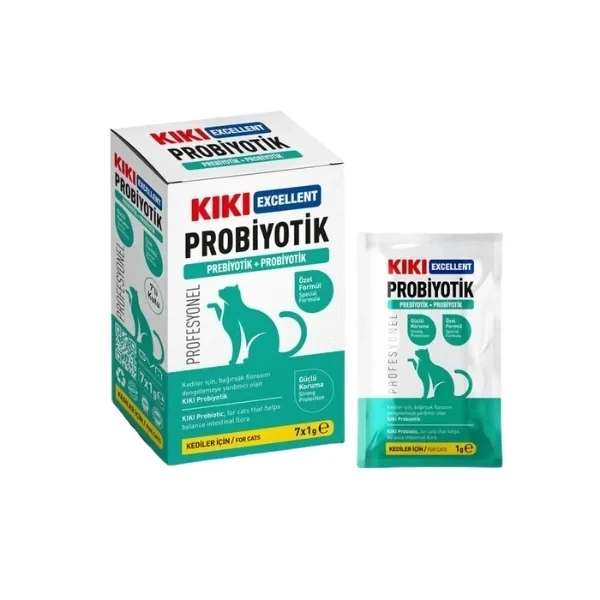 Kiki Excellent Kediler için Toz Probiyotik ve Prebiyotik Saşe