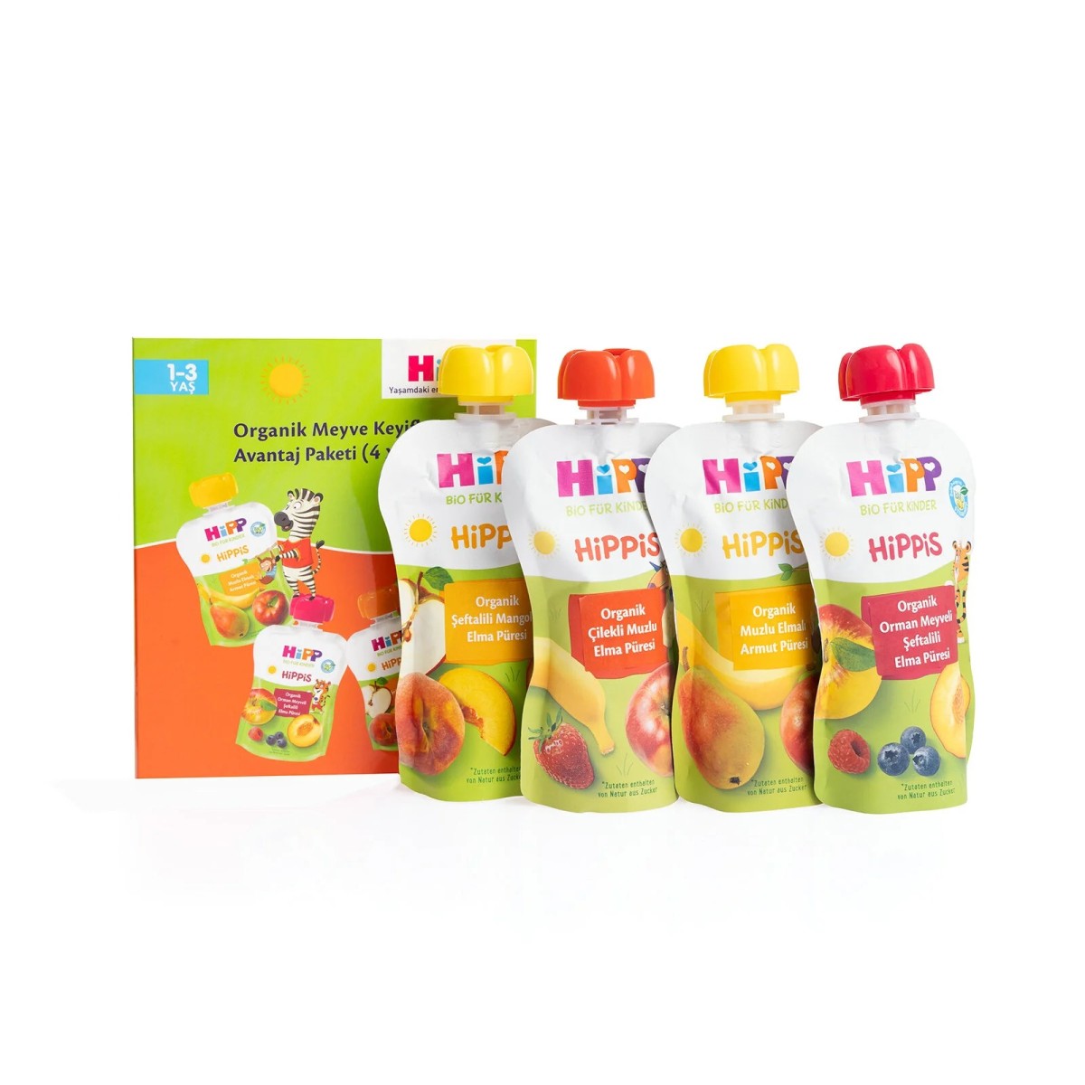 HiPP Organik Meyve Püreleri Avantaj Paketi(4x100g)