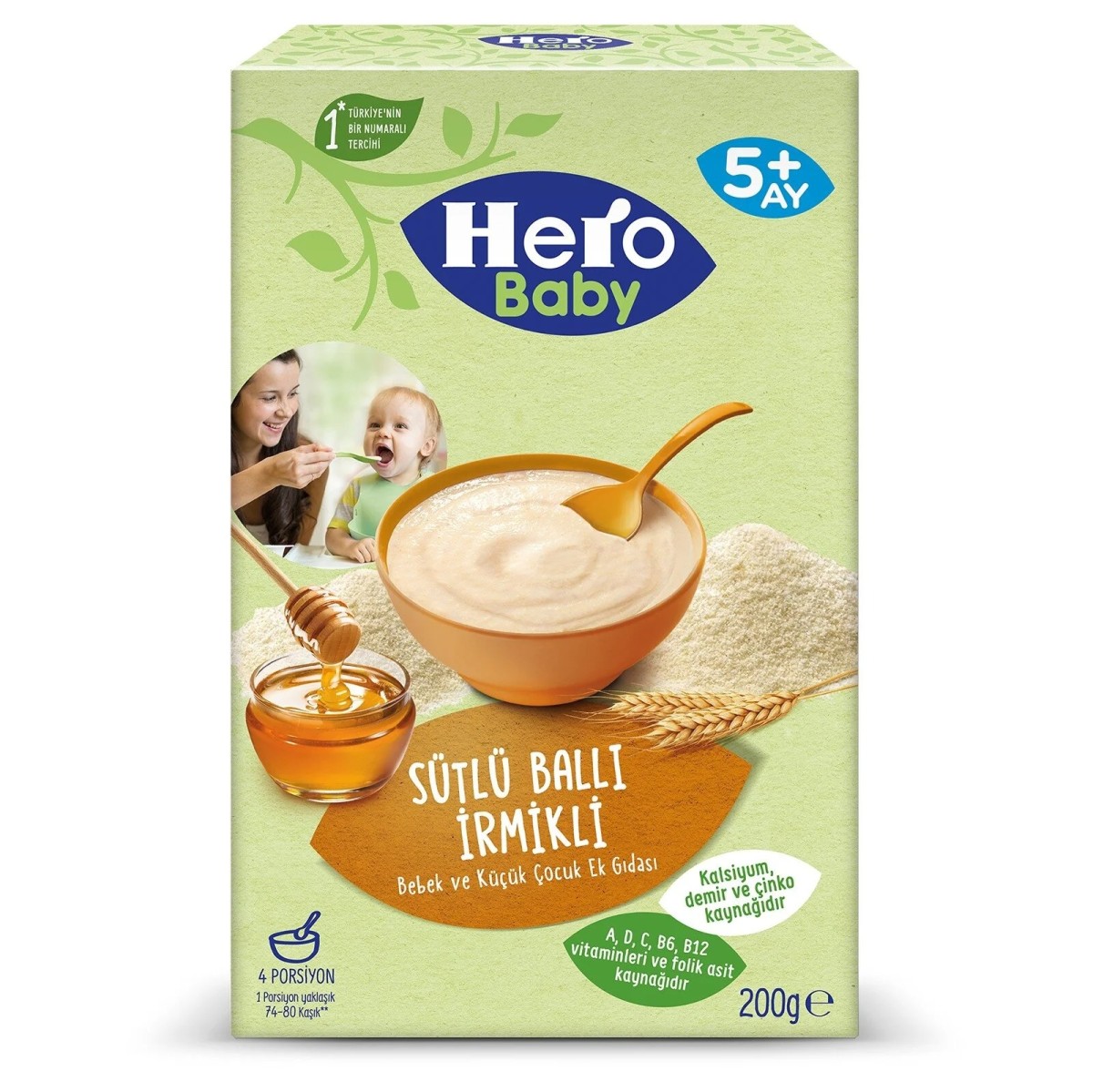 Hero Baby Sütlü Ballı İrmikli Kaşık Maması 200 gr