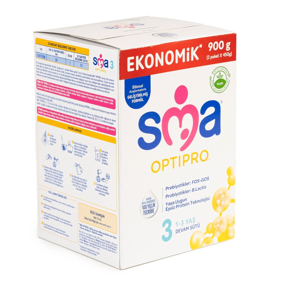 SMA OPTİPRO PROBİYOTİK 3 DEVAM SÜTÜ 900 GR 1-3 YAŞ