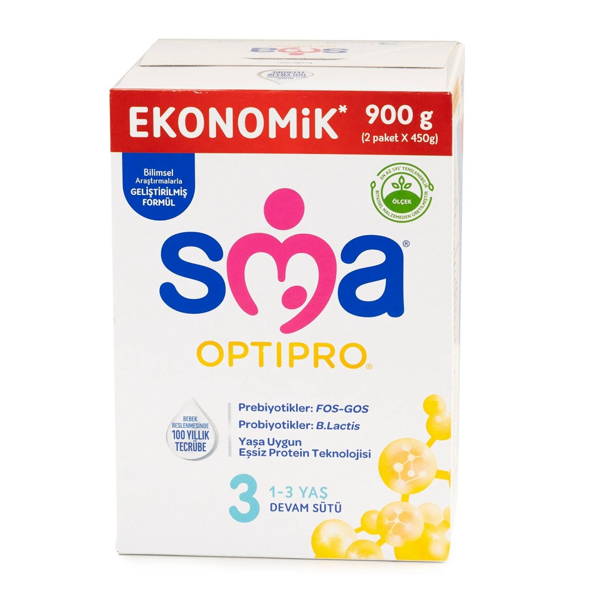 SMA OPTİPRO PROBİYOTİK 3 DEVAM SÜTÜ 900 GR 1-3 YAŞ