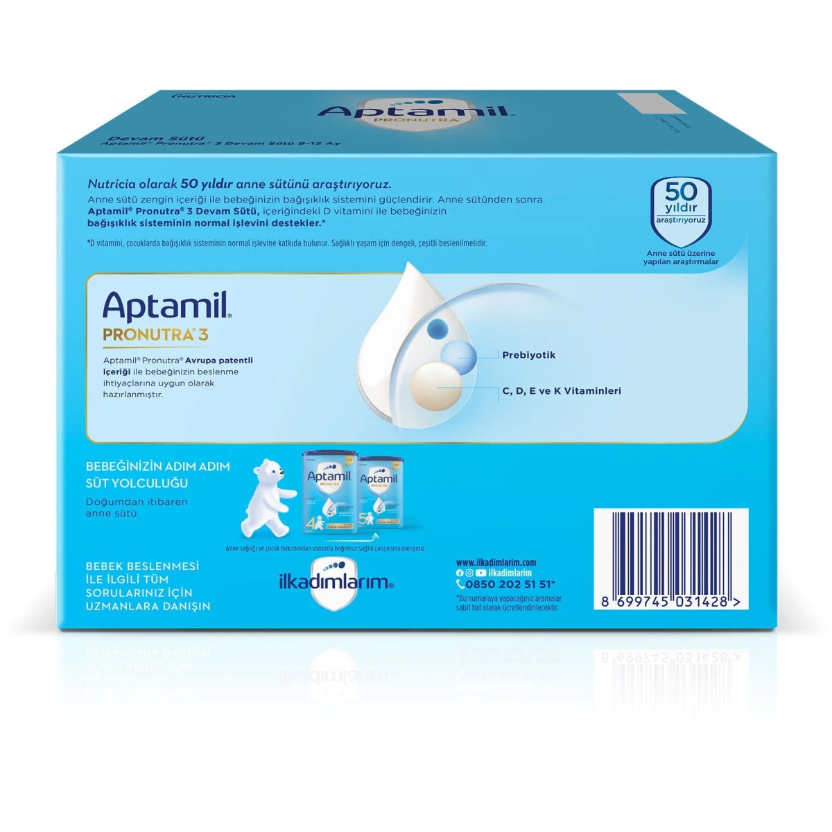 Aptamil 3 Devam Sütü 2'li Paket 2x1000gr