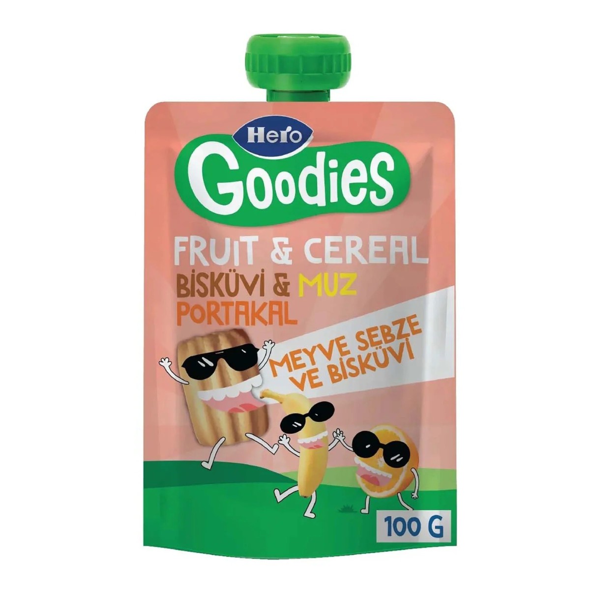 Hero Goodies Bisküvi Muz Portakal Püresi 100 Gr