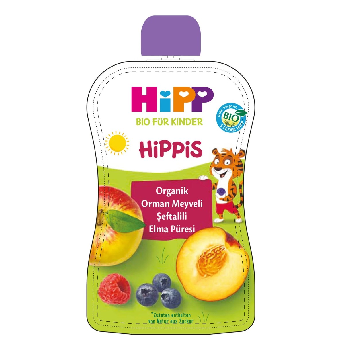 HiPP Organik Orman Meyveli Şeftalili Elmalı Meyve Püresi 100 gr