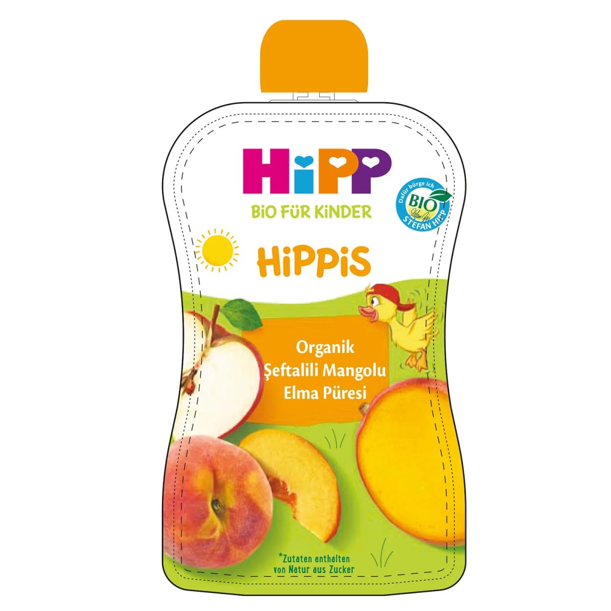 HiPP Organik Şeftalili Mangolu Elmalı Meyve Püresi 100 gr