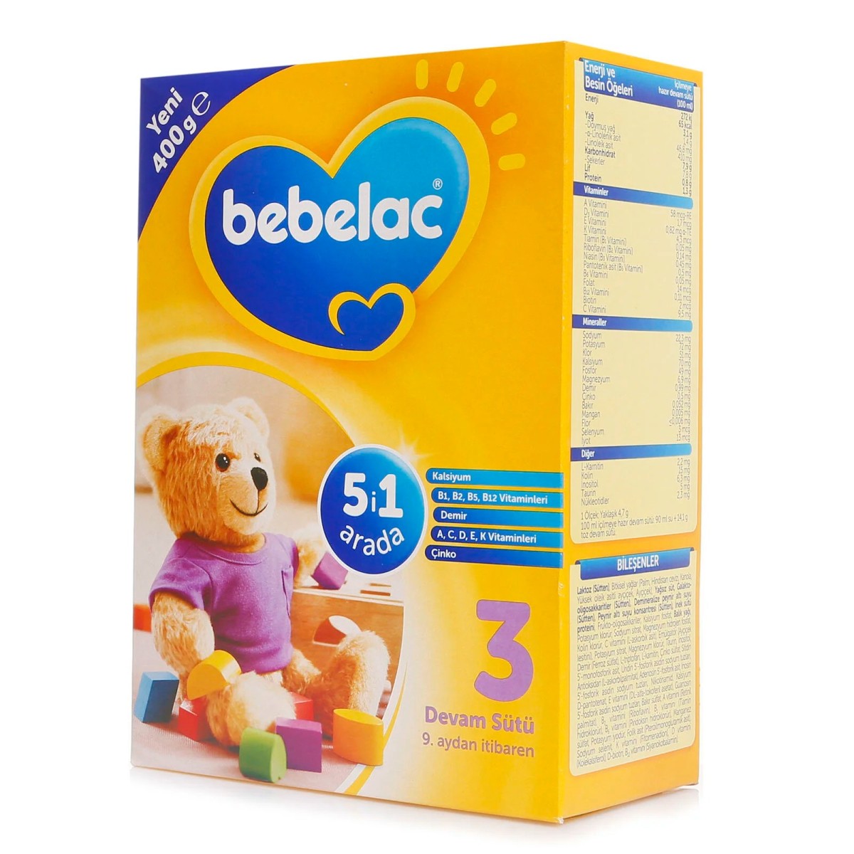 Bebelac 3 Devam Sütü 400 gr 9-12 Ay