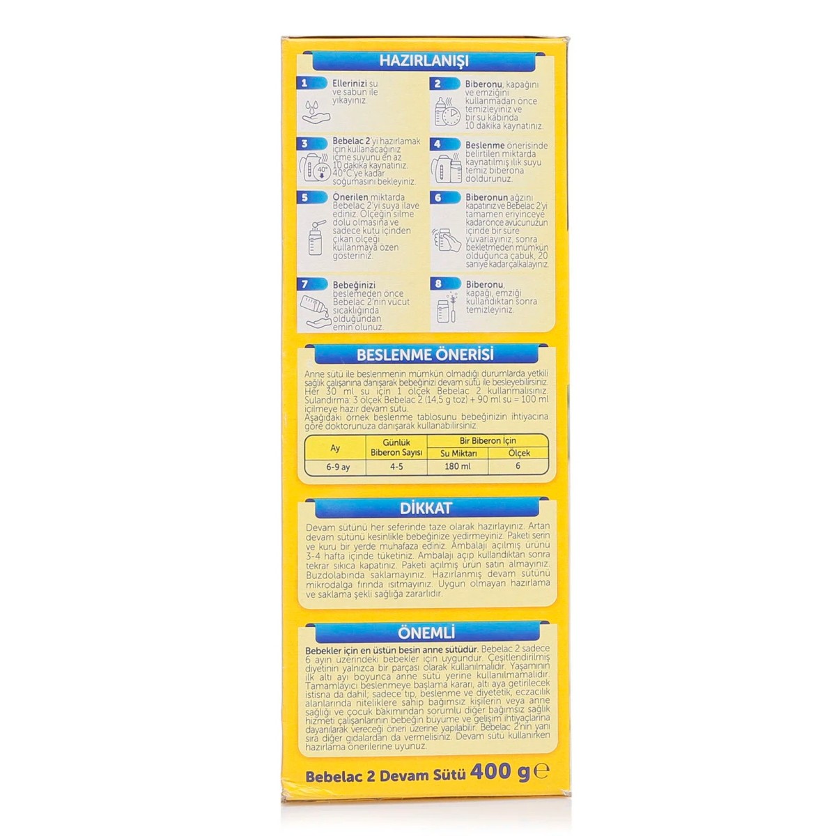 Bebelac 2 Devam Sütü 400 gr 6-9 Ay