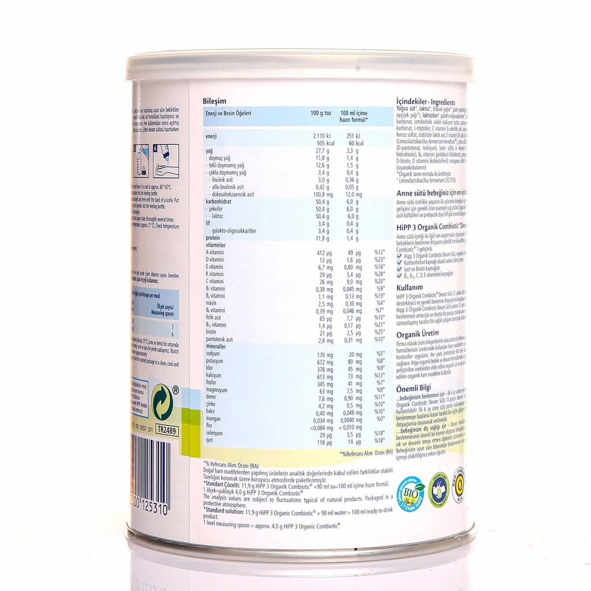 HiPP 3 Organik Combiotic Devam Sütü 350 gr 1+ Yaş