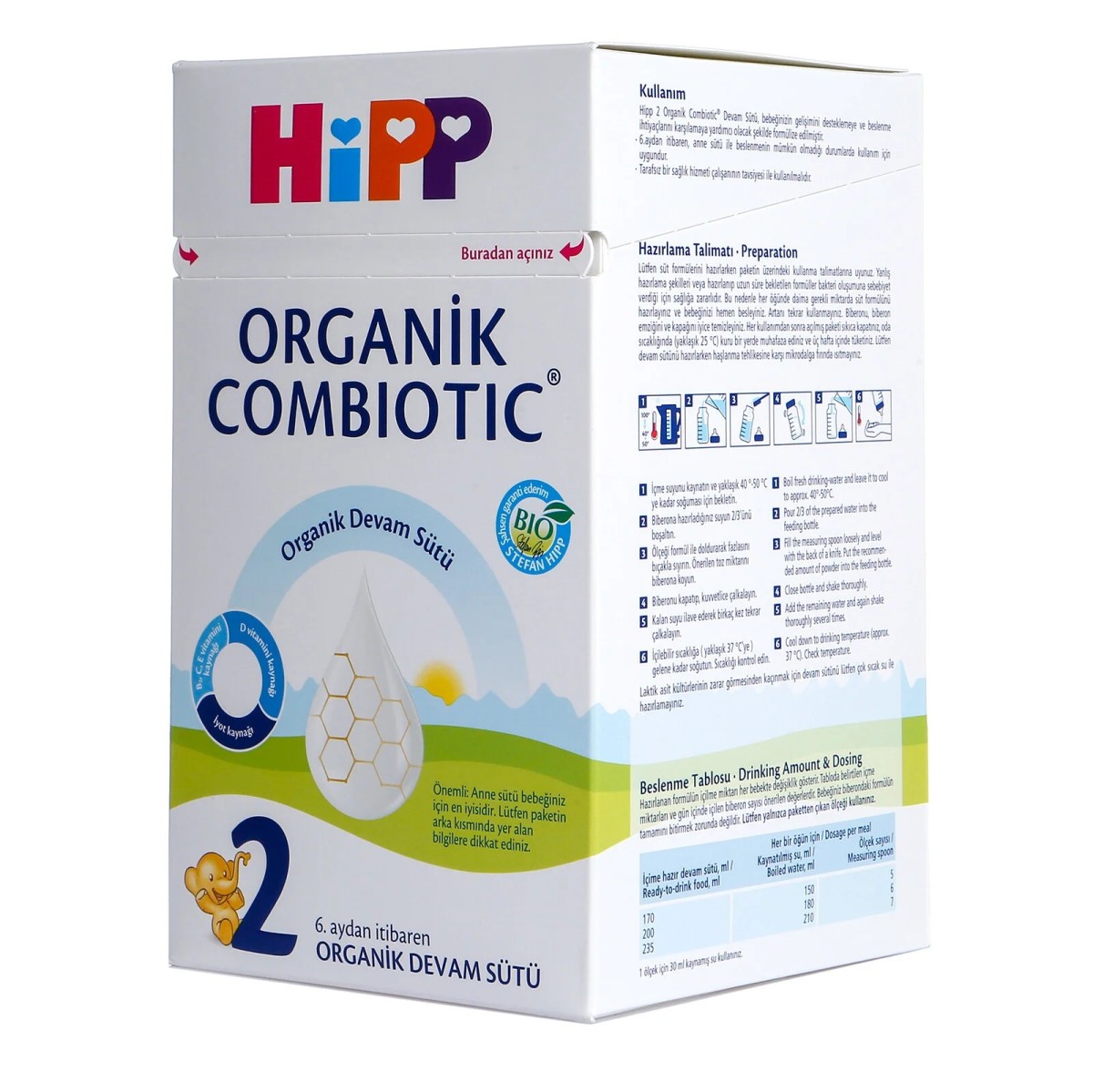 HiPP 2 Organik Combiotic Devam Sütü 800 gr 6-12 Ay