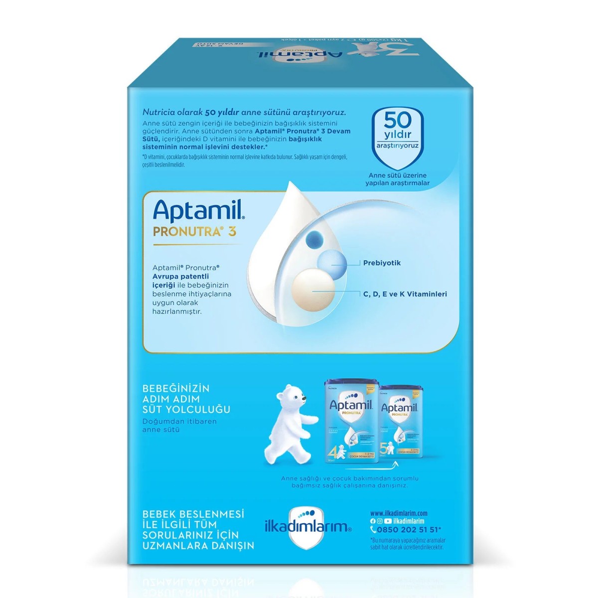 Aptamil 3 Devam Sütü 1000 gr 9-12 Ay