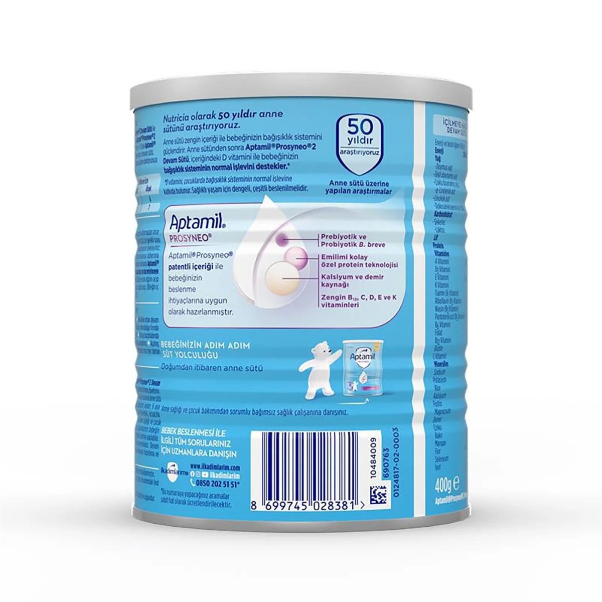 Aptamil 2 Devam Sütü Prosyneo 400 gr